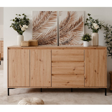 Buffet 3 portes 3 tiroirs - Le Dépôt Bailleul