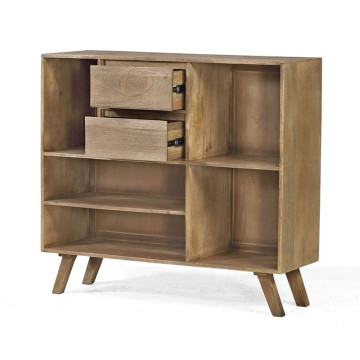 Buffet en bois 2 tiroirs 5 niches Classic - Le Dépôt Bailleul