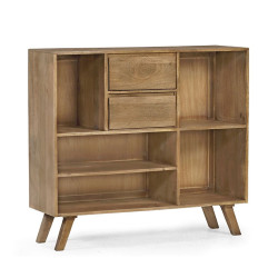 Buffet en bois 2 tiroirs 5 niches Classic - Le Dépôt Bailleul