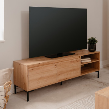 Meuble TV 2 portes 2 niches - Le Dépôt Bailleul