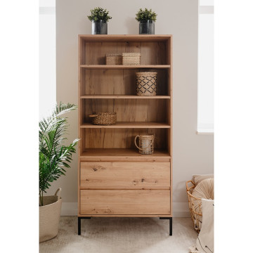 Bibliothèque 4 niveaux 2 tiroirs - Le Dépôt Bailleul