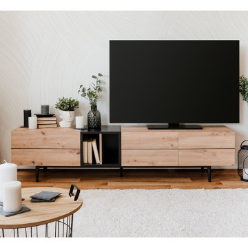 Meuble TV 3 portes 2 niches - Le Dépôt Bailleul