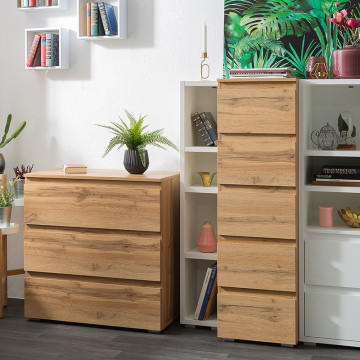 Etagère étroite 4 niches blanc - Le Dépôt Bailleul