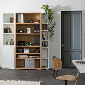 Etagère 191 cm étroite 6 niches blanc - Le Dépôt Bailleul