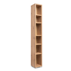 Etagère 191 cm étroite 6 niches naturel - Le Dépôt Bailleul
