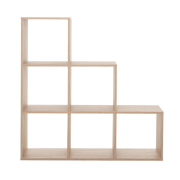 Etagère escaliers 6 cases naturel - Le Dépôt Bailleul