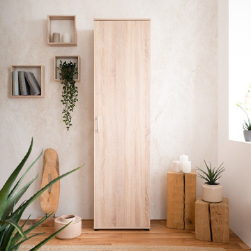 Armoire 1 porte 6 niveaux naturel - Le Dépôt Bailleul