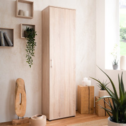 Armoire 1 porte 6 niveaux naturel - Le Dépôt Bailleul