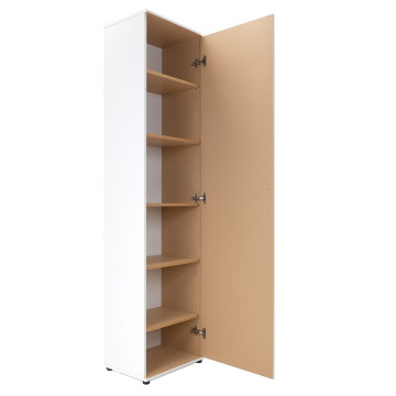 Armoire 1 porte 6 niveaux blanc - Le Dépôt Bailleul