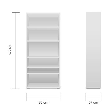 Etagère 85 cm 6 niches blanc - Le Dépôt Bailleul