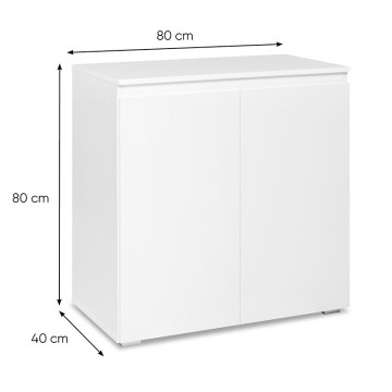 Meuble de rangement 2 portes blanc - Le Dépôt Bailleul