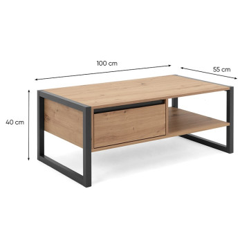 Table basse 1 tiroir 1 niche - Le Dépôt Bailleul