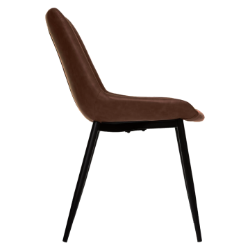 Chaise PU Olwen cognac Atmosphera - Le Dépôt Bailleul