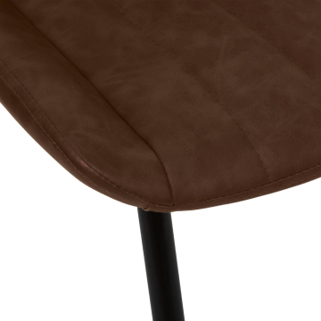 Chaise PU Olwen cognac Atmosphera - Le Dépôt Bailleul