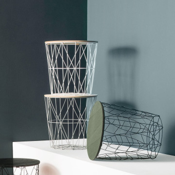 Table d'appoint D40 Kumi gris Atmosphera - Le Dépôt Bailleul