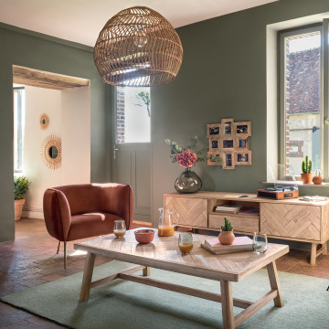 Table basse acacia Aeris 130 cm Atmosphera - Le Dépôt Bailleul