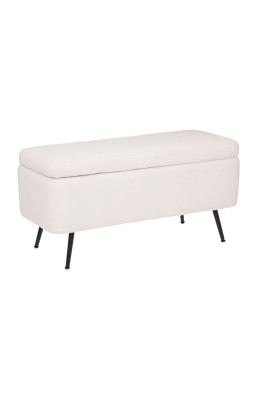 Banc coffre bouclette blanc...