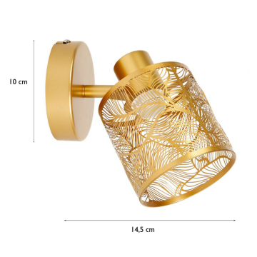 Spot Calathéa métal ajouré doré Ostaria - Le Dépôt Bailleul