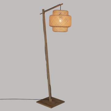 Lampadaire en bois Liby 173 cm Atmosphera - Le Dépôt Bailleul