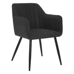 Fauteuil diner Visoca noir Atmosphera - Le Dépôt Bailleul
