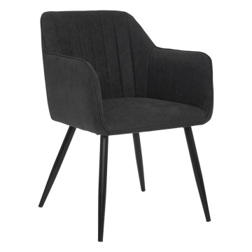 Fauteuil diner Visoca noir Atmosphera - Le Dépôt Bailleul
