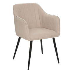 Fauteuil diner Visoca beige Atmosphera - Le Dépôt Bailleul