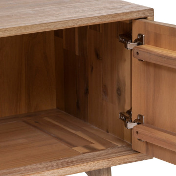 Meuble TV en bois d'acacia 2 portes Aeris Atmosphera - Le Dépôt Bailleul