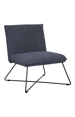 Fauteuil velours gris pieds...