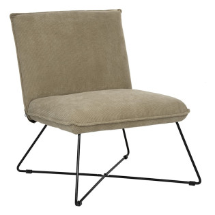 Fauteuil velours taupe...