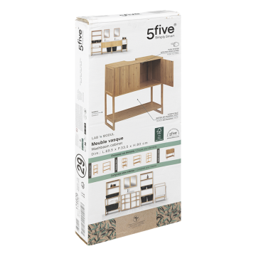 Meuble sous lavabo bambou Lab'n Modul 5five - Le Dépôt Bailleul