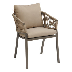 Fauteuil Oriengo mailles miel/praline Hespéride - Le Dépôt Bailleul