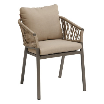 Fauteuil Oriengo mailles miel/praline Hespéride - Le Dépôt Bailleul