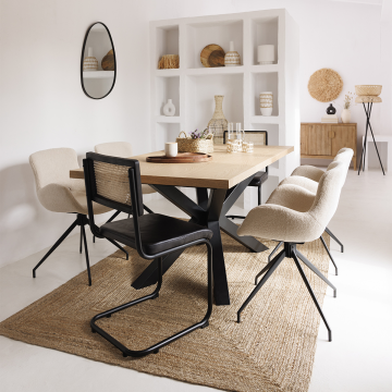 Table à manger extensible 180/220 x 90 Olaf Atmosphera - Le Dépôt Bailleul