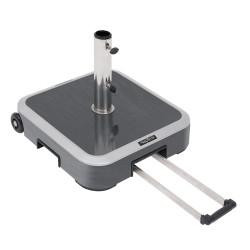 Pied de parasol valise à roulettes Lostano 40kg Hespéride - Le Dépôt Bailleul