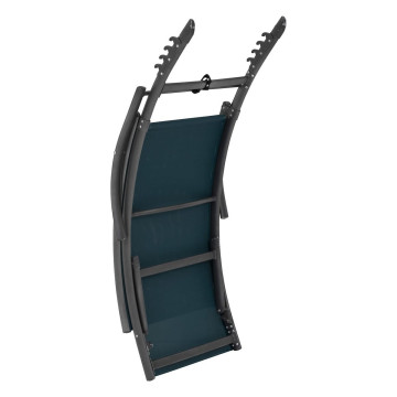 Transat Samba pliable bleu canard/graphite Hespéride - Le Dépôt Bailleul