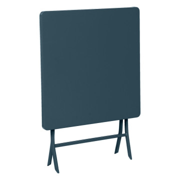 Table carrée pliante Greensboro 2p bleu pétrole Hespéride  - Le Dépôt Bailleul