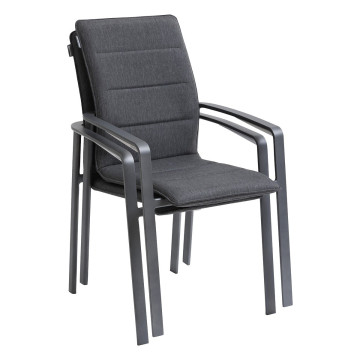 Fauteuil repas extérieur Diese anthracite/graphite Hespéride - Le Dépôt Bailleul