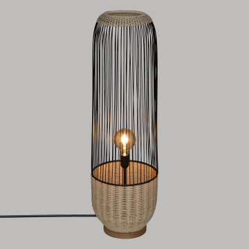 Lampadaire rotin et métal H95 Anea Atmosphera - Le Dépôt Bailleul