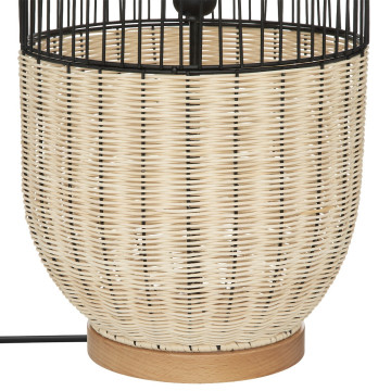 Lampadaire rotin et métal H95 Anea Atmosphera - Le Dépôt Bailleul