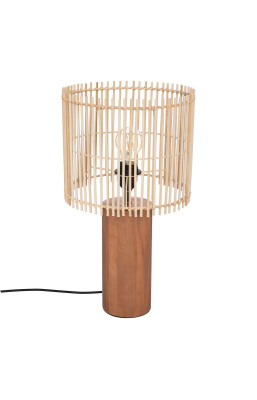 Lampe à poser en bois et...