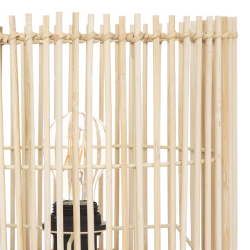 Lampe à poser en bois et bambou Davys Atmosphera - Le Dépôt Bailleul