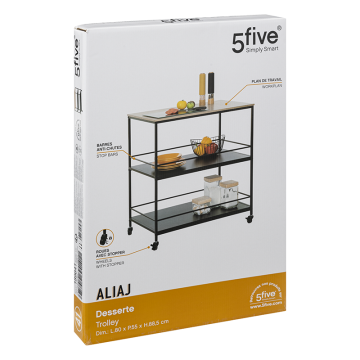 Desserte 3 niveaux Aliaj grand modèle 5five - Le Dépôt Bailleul