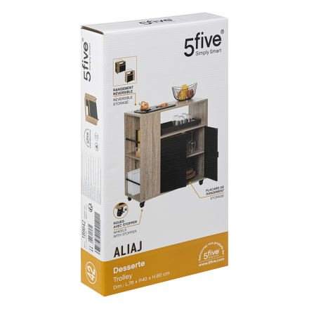 Desserte de rangement avec portes Aliaj 5five - Le Dépôt Bailleul