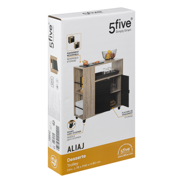 Desserte de rangement avec portes Aliaj 5five - Le Dépôt Bailleul