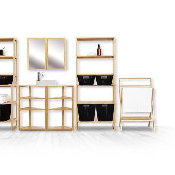 Porte serviettes bambou Lab'n Modul 5five - Le Dépôt Bailleul