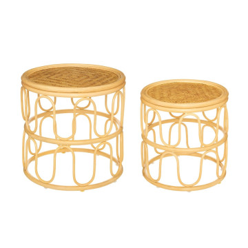 Tables gigognes en rotin Henriette Atmosphera  - Le Dépôt Bailleul