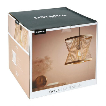 Suspension en bambou Kayla sablier Ostaria - Le Dépôt Bailleul