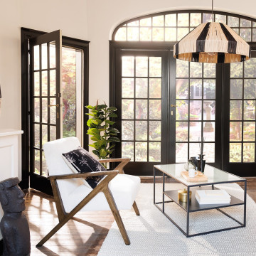 Fauteuil ivoire Orac structure bois Atmosphera - Le Dépôt Bailleul