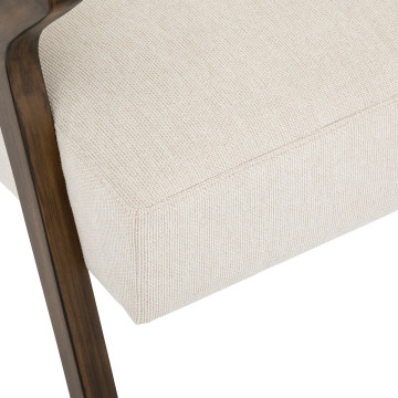 Fauteuil ivoire Orac structure bois Atmosphera - Le Dépôt Bailleul