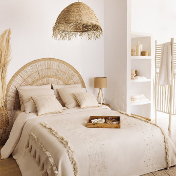 Lampe à poser trépied bois Seav Atmosphera - Le Dépôt Bailleul